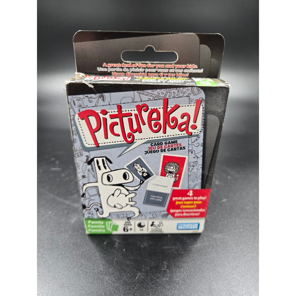 Pictureka Card Game Parker Brothers Hasbro Trilingual 4 Games in 1 Ages 6+ 04909